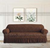 Zebra  Sofa Covers ( Dark Brown )